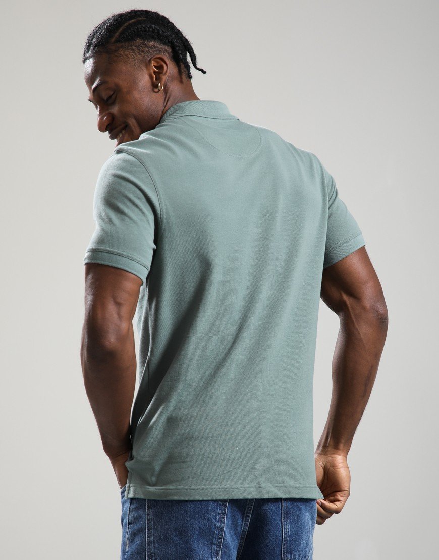 Barbour Tartan Pique Polo Shirt Vintage Teal