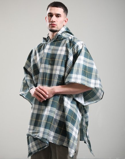 Barbour Tartan Poncho Ancient