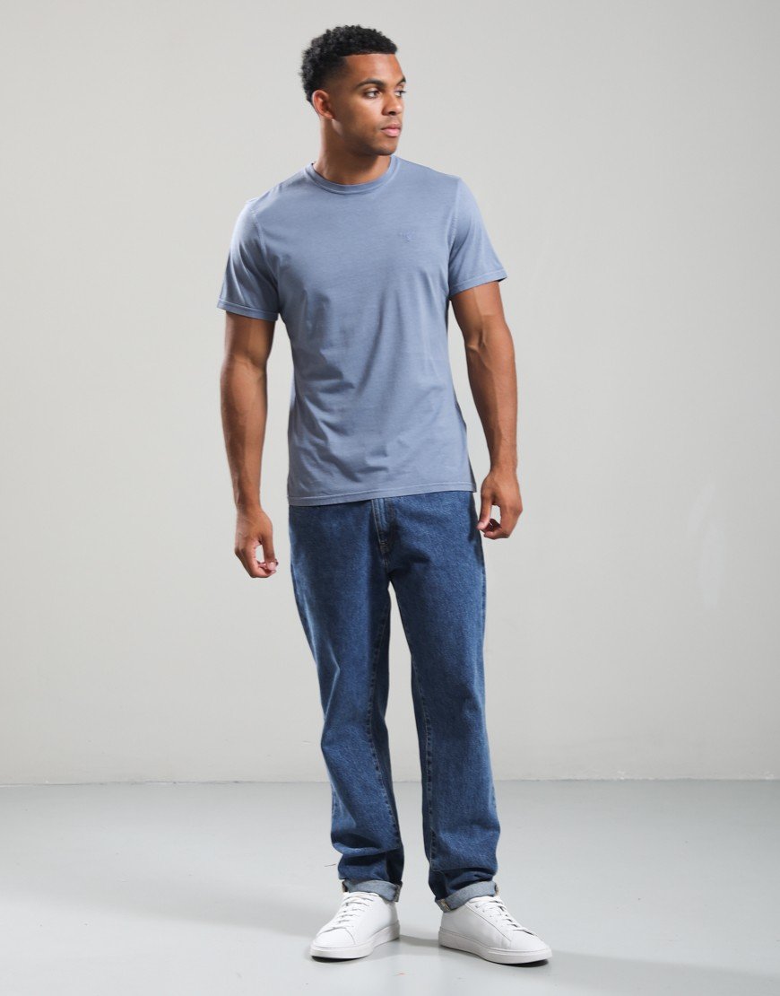 Barbour Washed Tartan T-Shirt Washed Blue