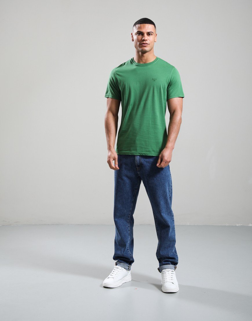 Barbour Washed Tartan T-Shirt Washed Green