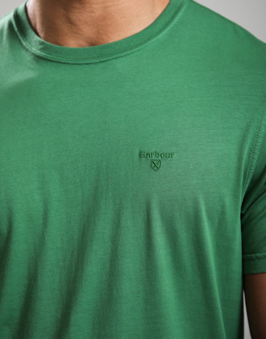 Barbour Washed Tartan T-Shirt Washed Green