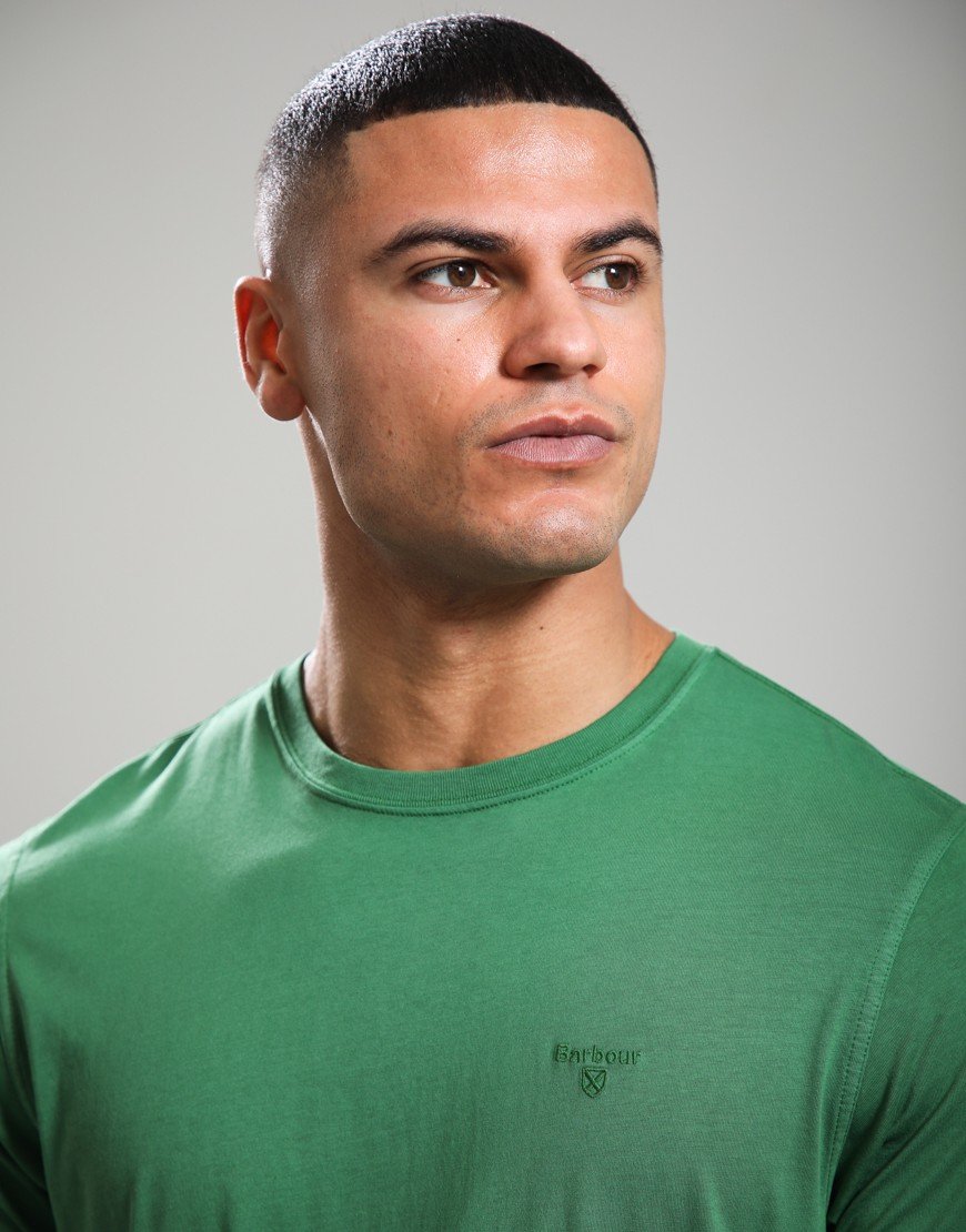 Barbour Washed Tartan T-Shirt Washed Green