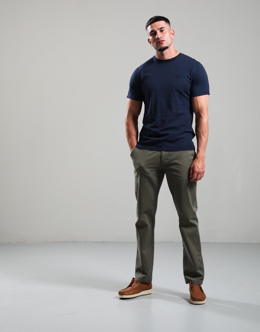 Barbour Tartan T-Shirt Washed Navy