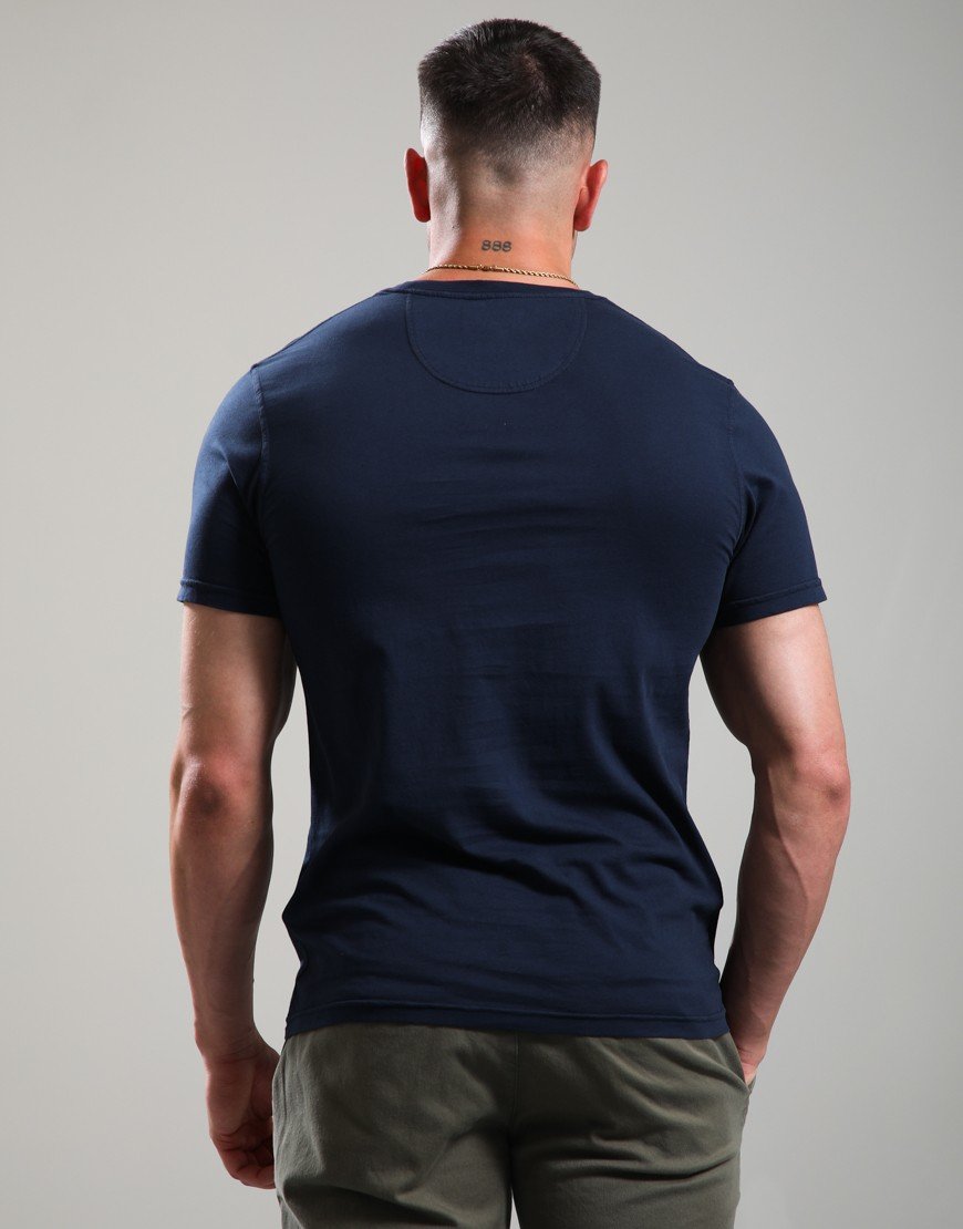 Barbour Tartan T-Shirt Washed Navy