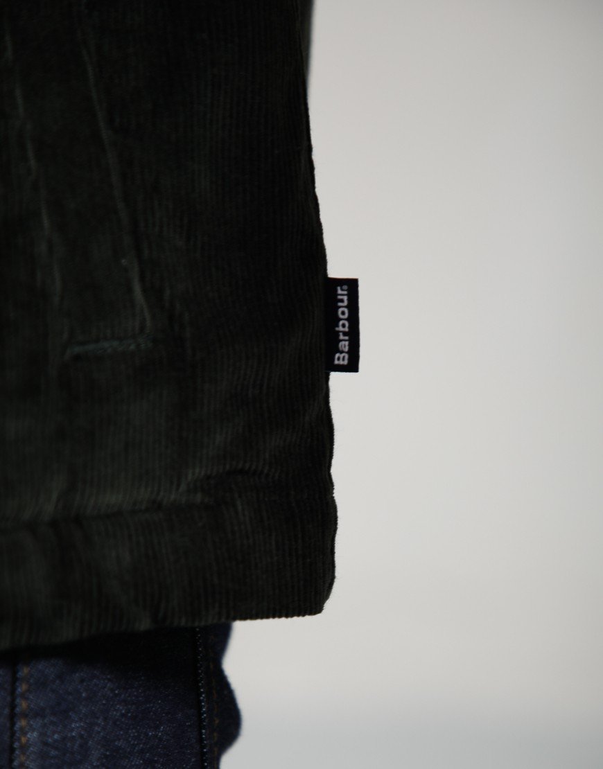 Barbour Tartan Trimmed Cord Overshirt Olive