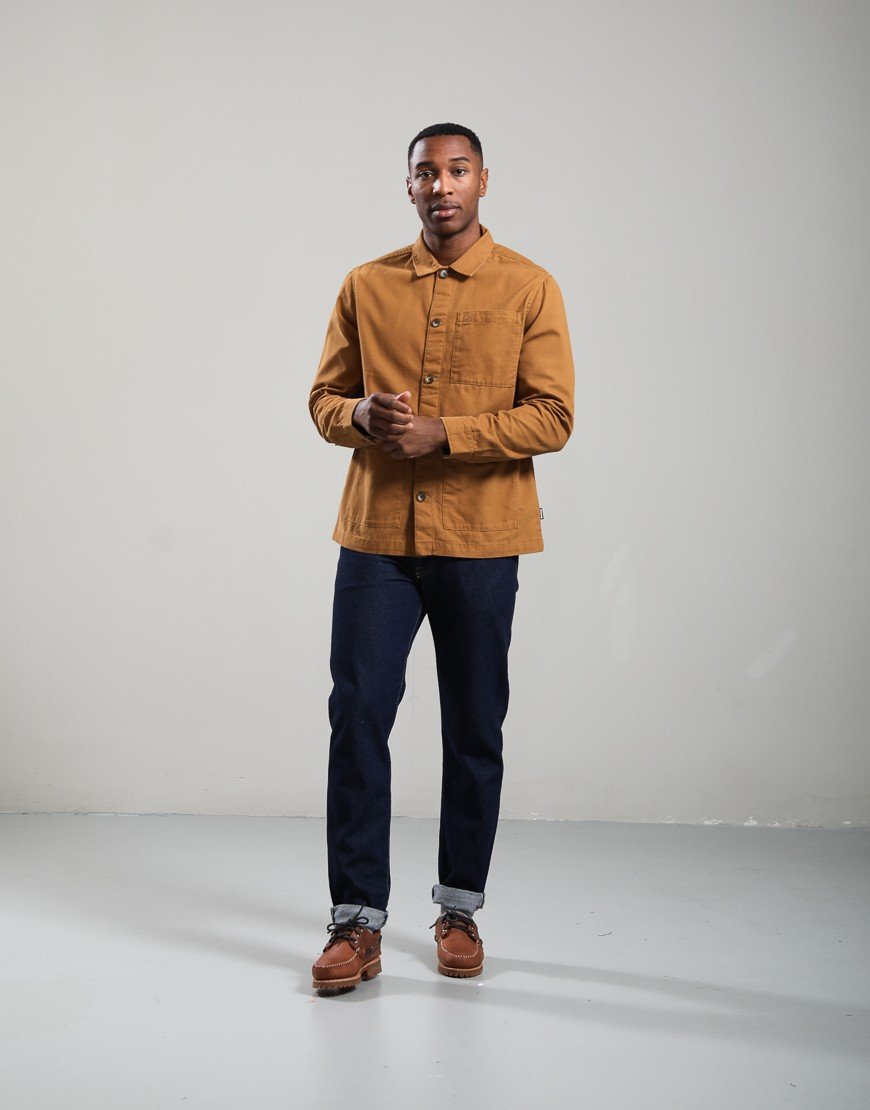 Barbour Tartan Trimmed Washed Overshirt Cinammon