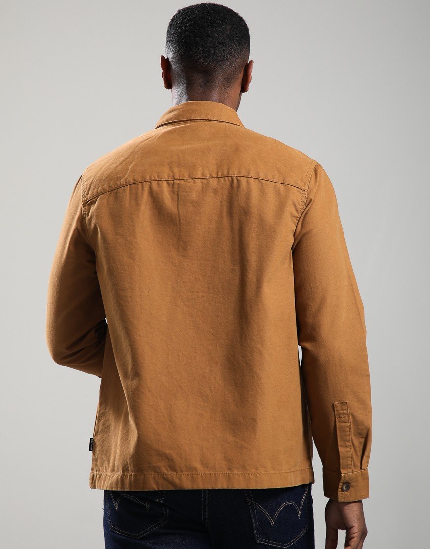 Barbour Tartan Trimmed Washed Overshirt Cinammon