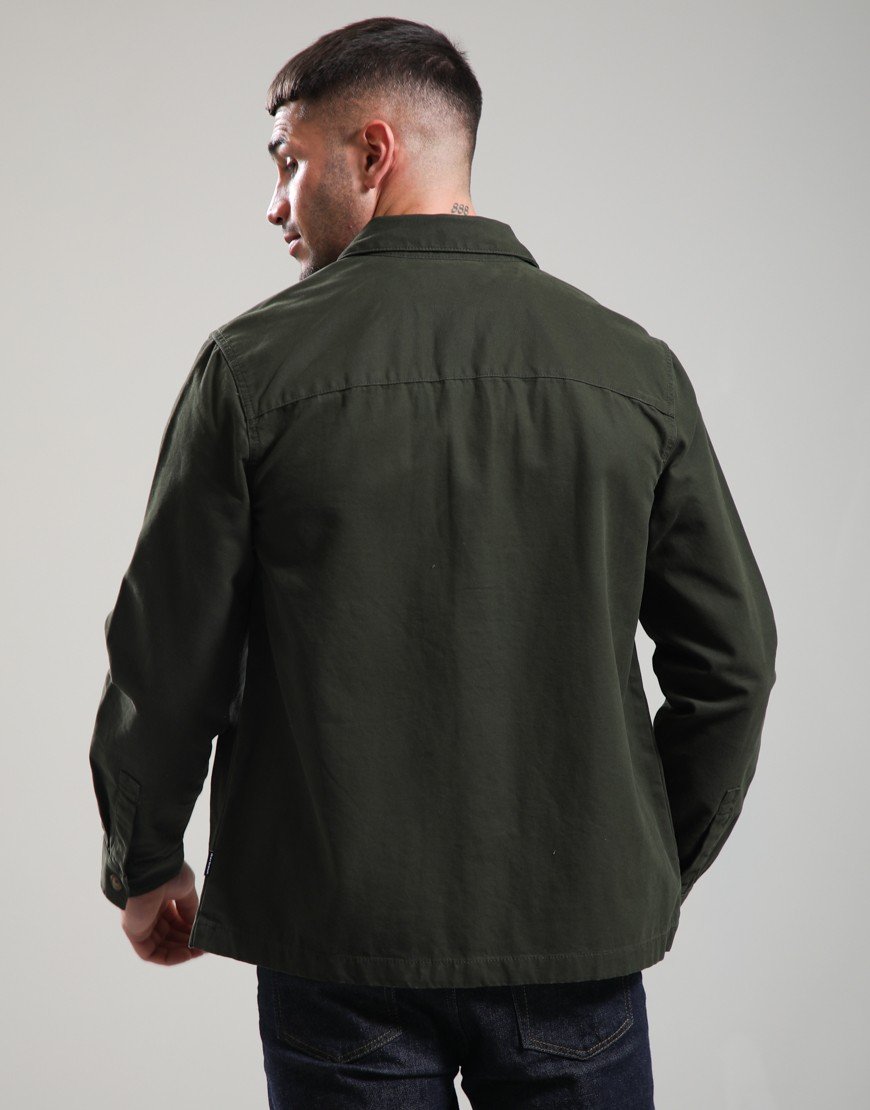 Barbour Tartan Trimmed Washed Overshirt Sage