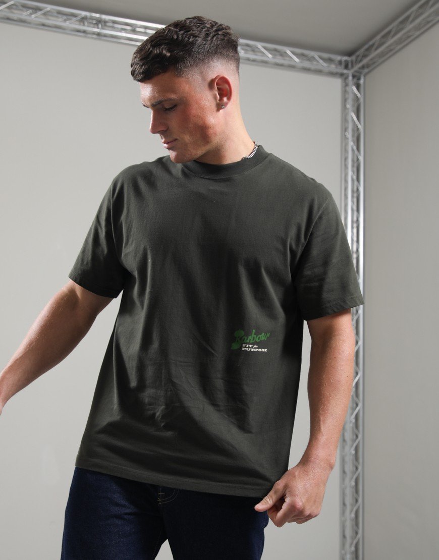 Barbour Terrain Graphic T-Shirt Archive Olive