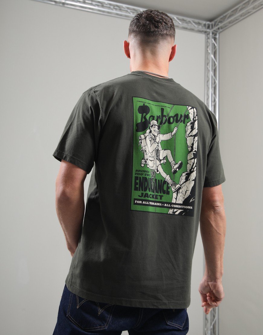 Barbour Terrain Graphic T-Shirt Archive Olive