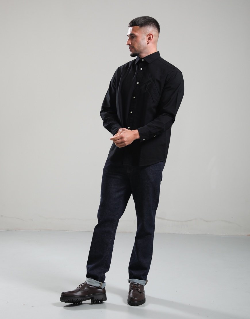 Barbour Transport OS Oxford Shirt Black