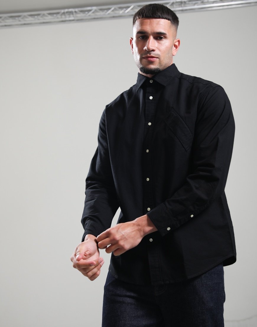 Barbour Transport OS Oxford Shirt Black