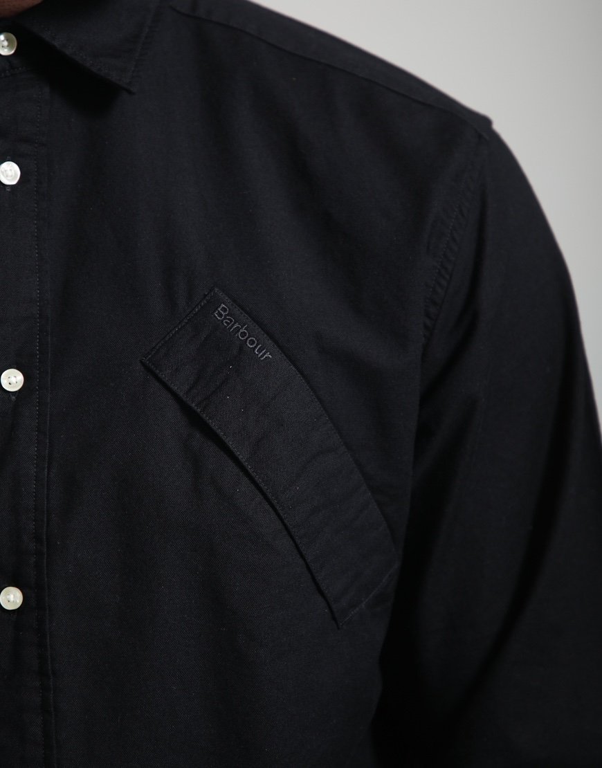 Barbour Transport OS Oxford Shirt Black
