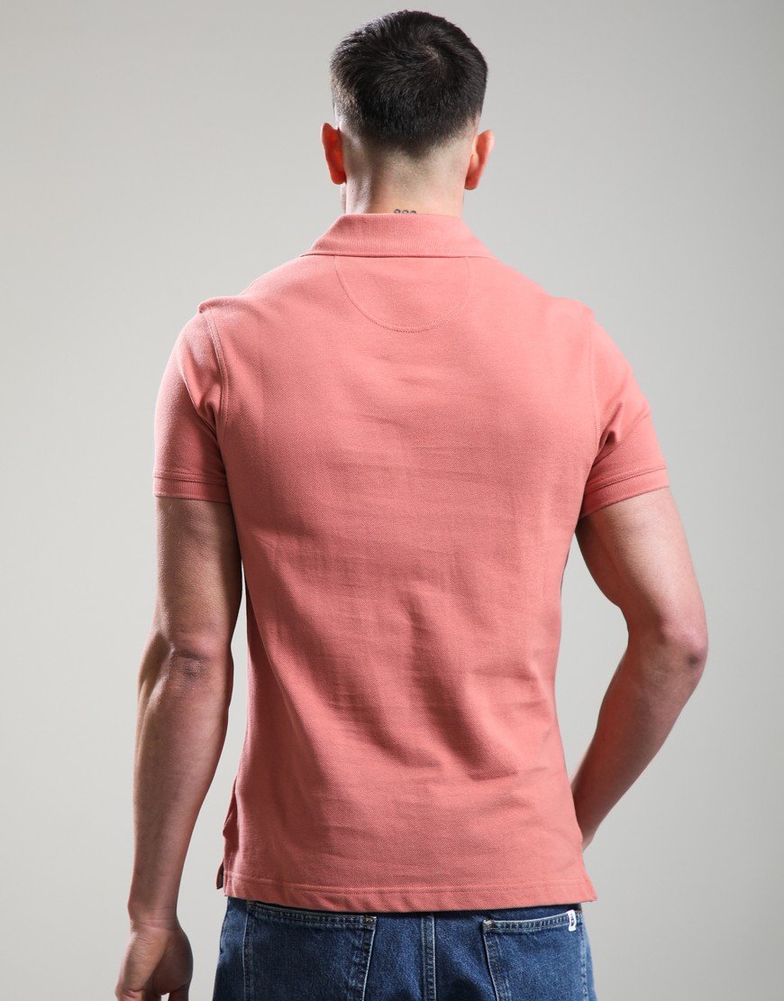Barbour Tartan Pique Polo shirt Pink Clay