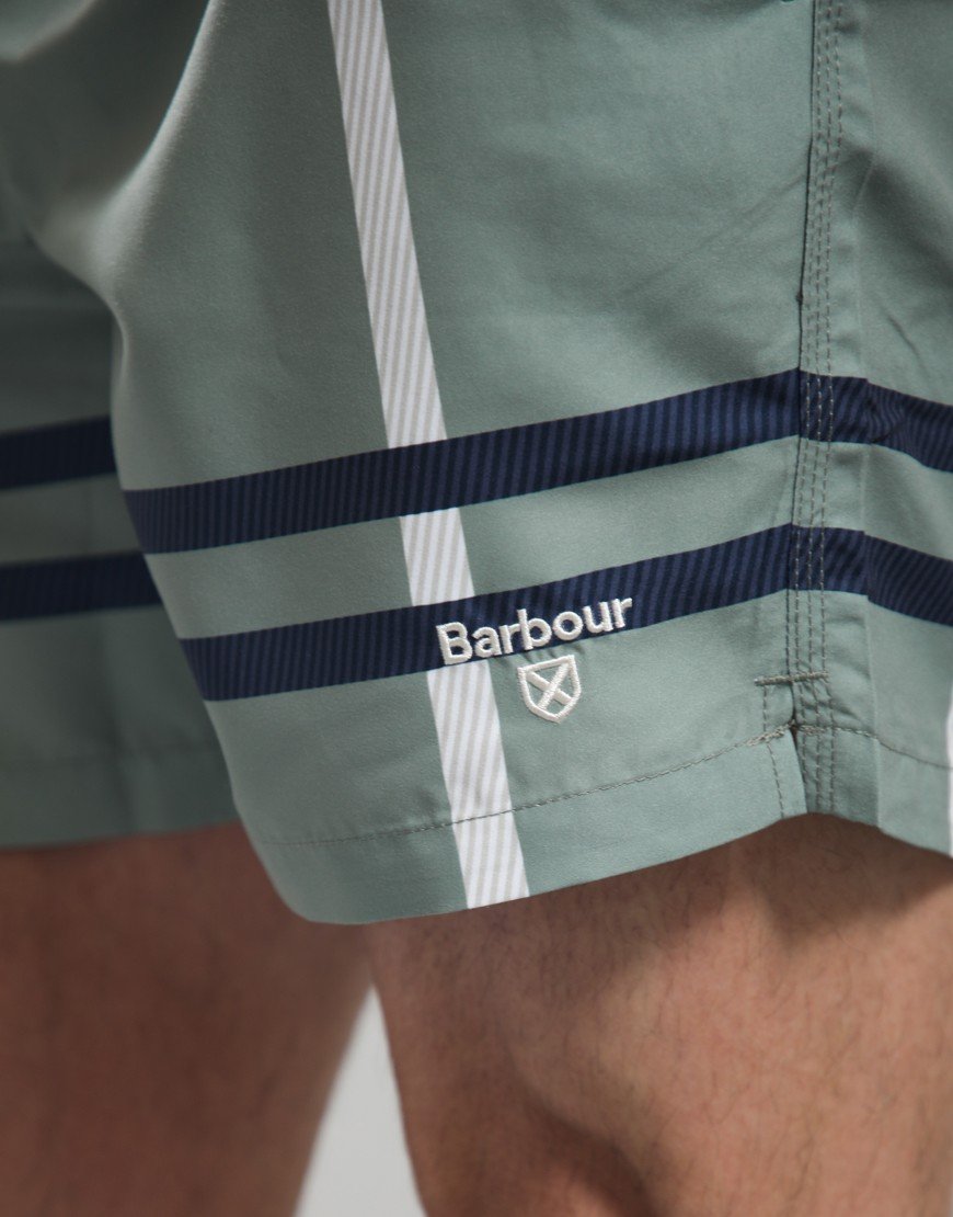 Barbour Twain Swim Shorts Laurel Green