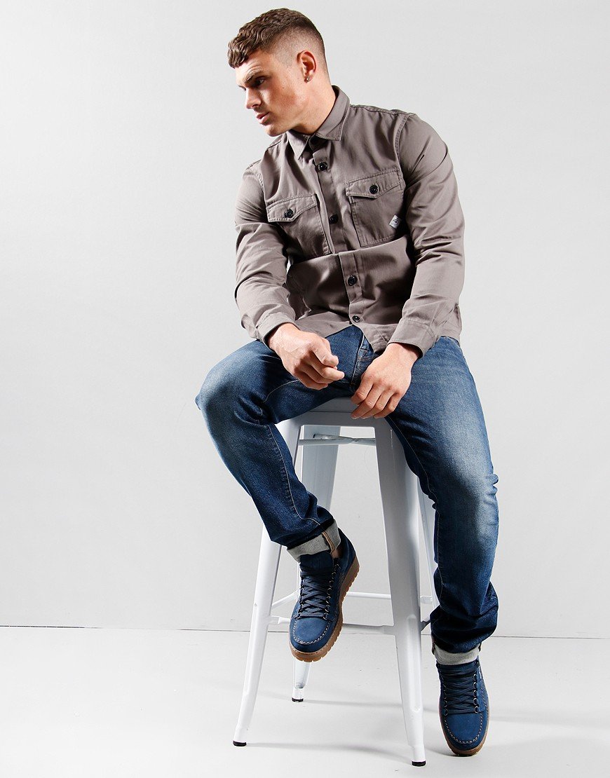 Barbour Twill Overshirt Slate