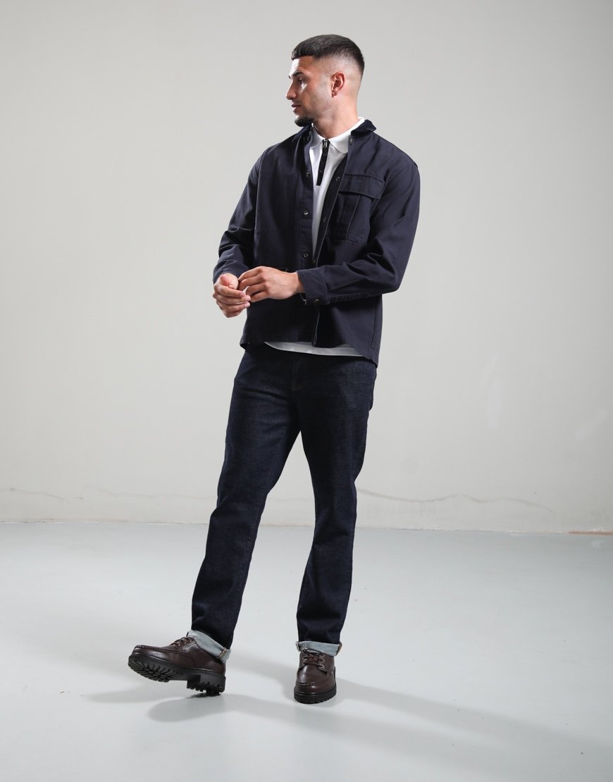 Barbour Ursula OS Canvas Overshirt Dark Navy