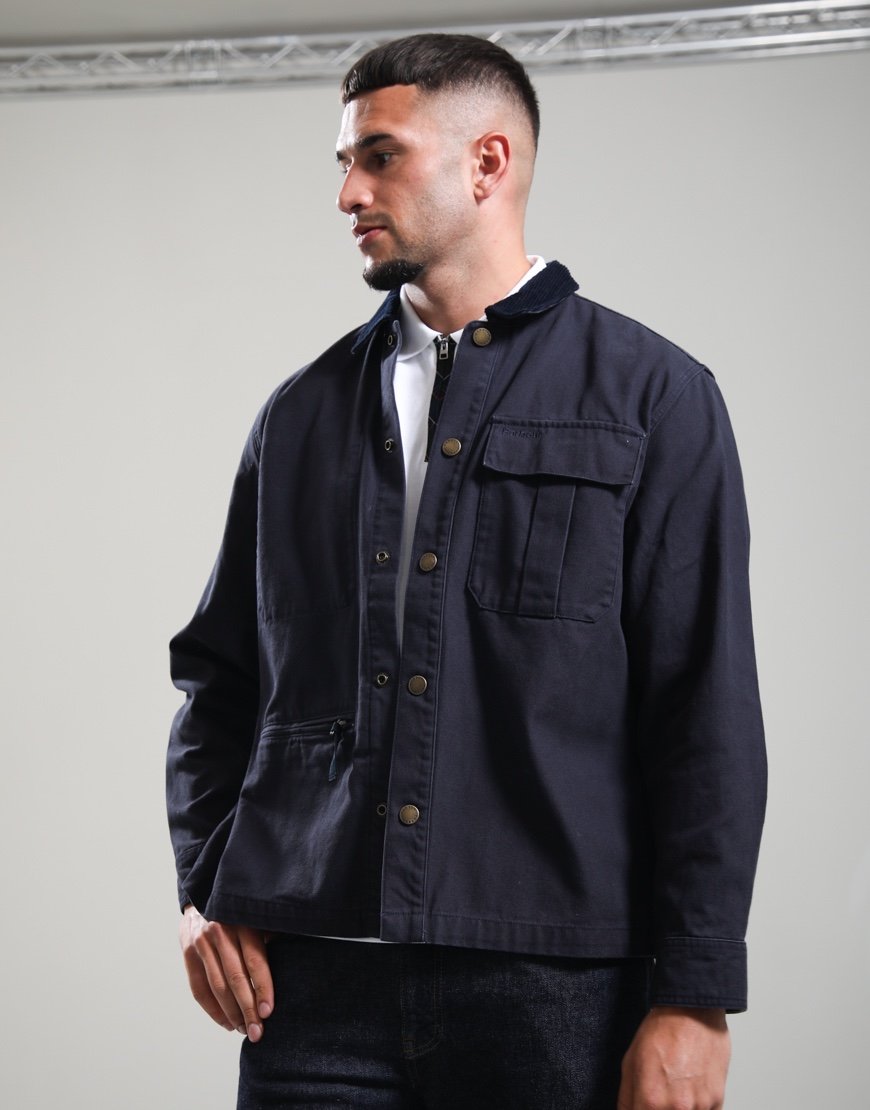 Barbour Ursula OS Canvas Overshirt Dark Navy