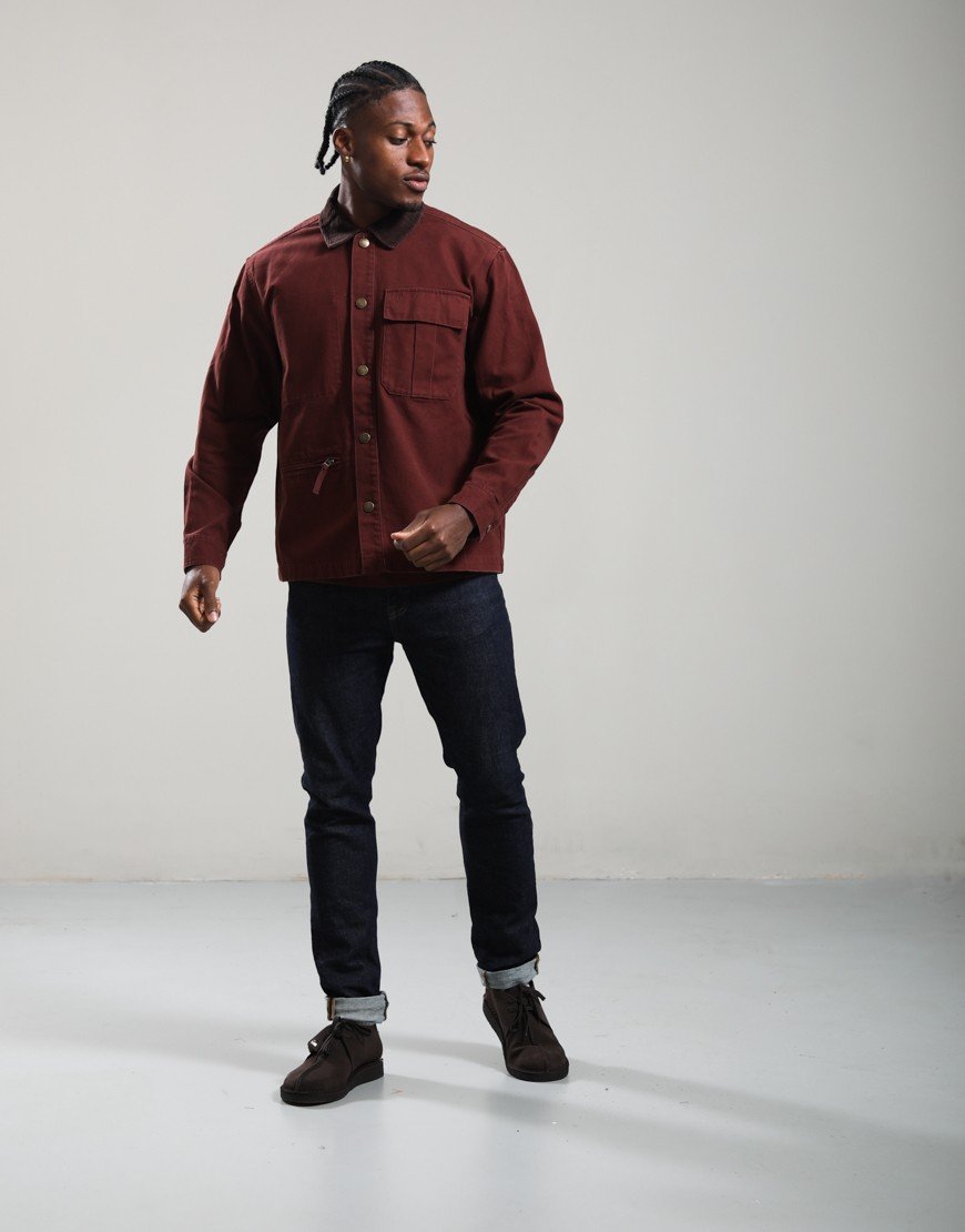 Barbour Ursula OS Canvas Overshirt Chesnut