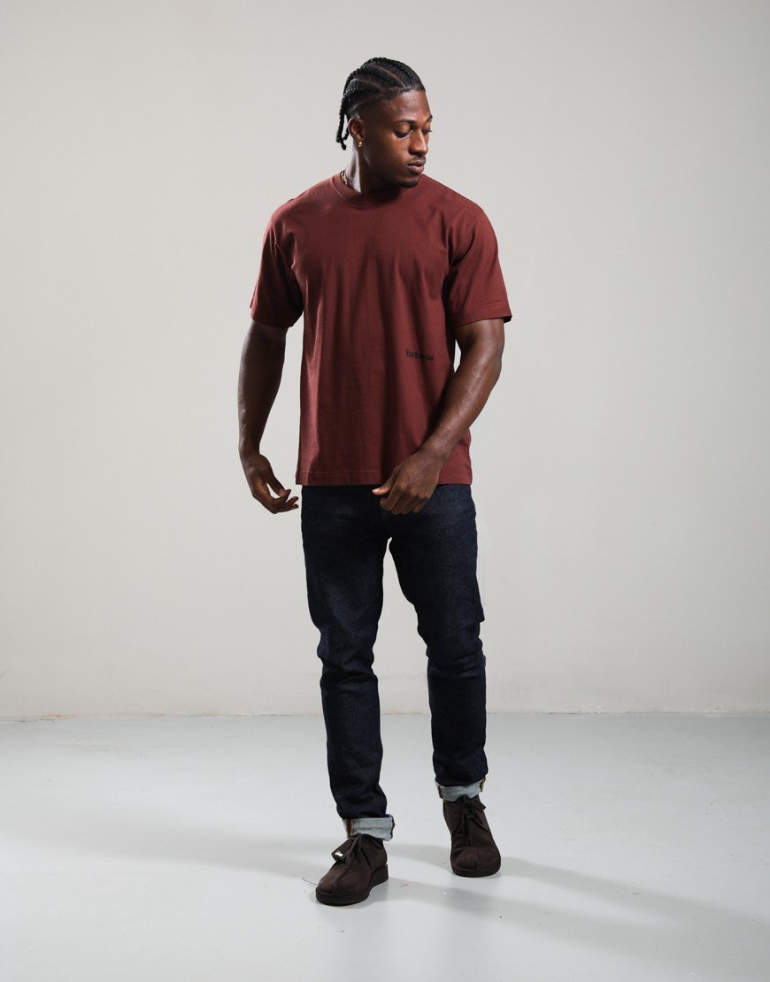 Barbour Ursula OS Fit Graphic T-Shirt Chestnut