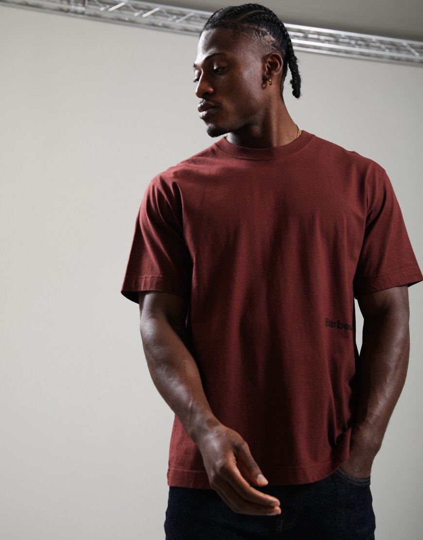 Barbour Ursula OS Fit Graphic T-Shirt Chestnut