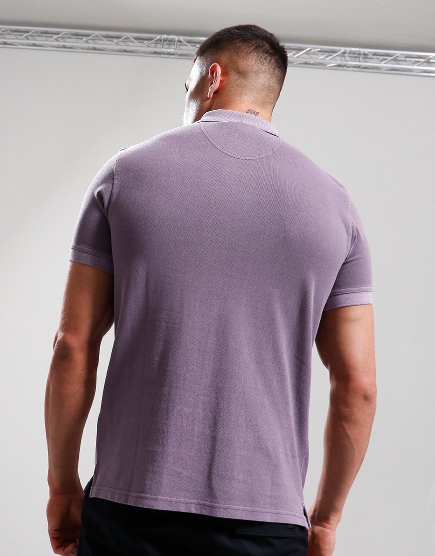 Barbour Wash Sports Polo Shirt Purple