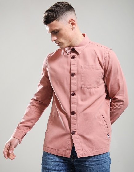 Barbour Washed Overshirt Earth Pink