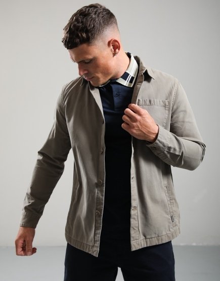 Barbour Washed Overshirt Smokey Olive