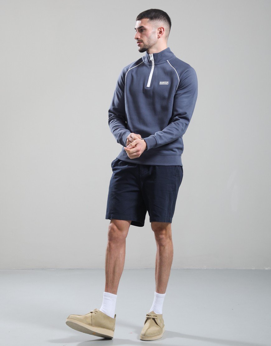 Barbour Washed Oxford Relaxed Shorts Navy