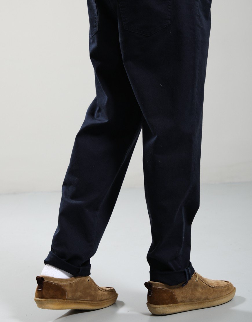 Barbour Washed Regular Fit Trousers Dark Navy