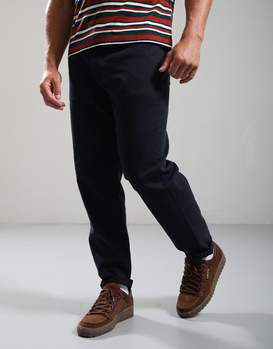 Barbour Washed Regular Fit Trousers Dark Navy