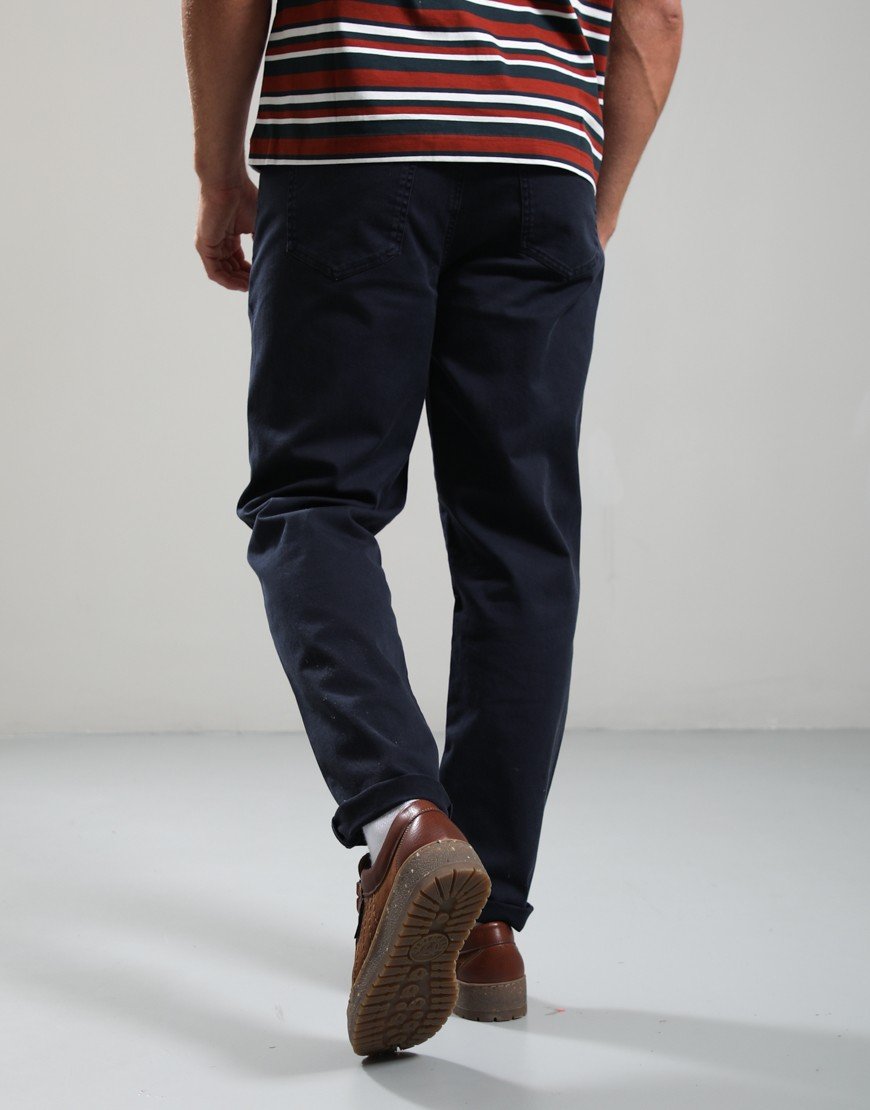 Barbour Washed Regular Fit Trousers Dark Navy
