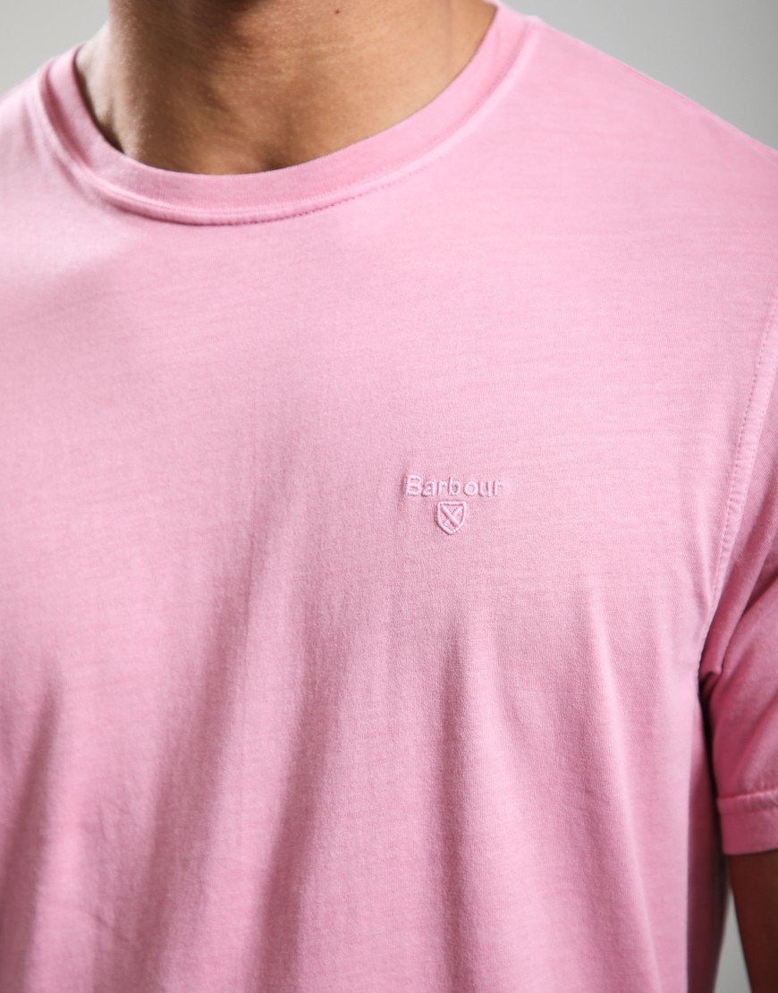 Barbour International Washed Tartan T-Shirt Washed Pink