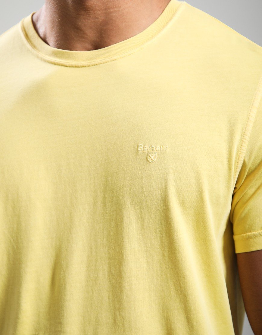 Barbour Washed Tartan T-Shirt Washed Yellow