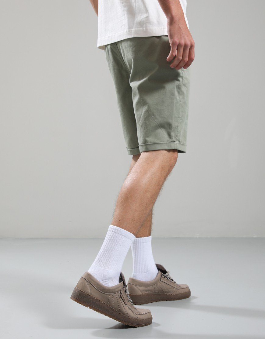 Barbour Washed Twill Chino Shorts Laurel Green