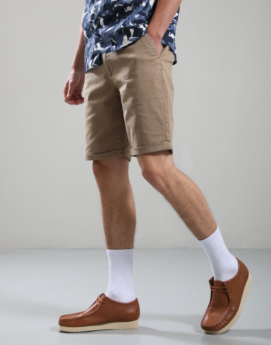 Barbour Washed Twill Chino Shorts Stone