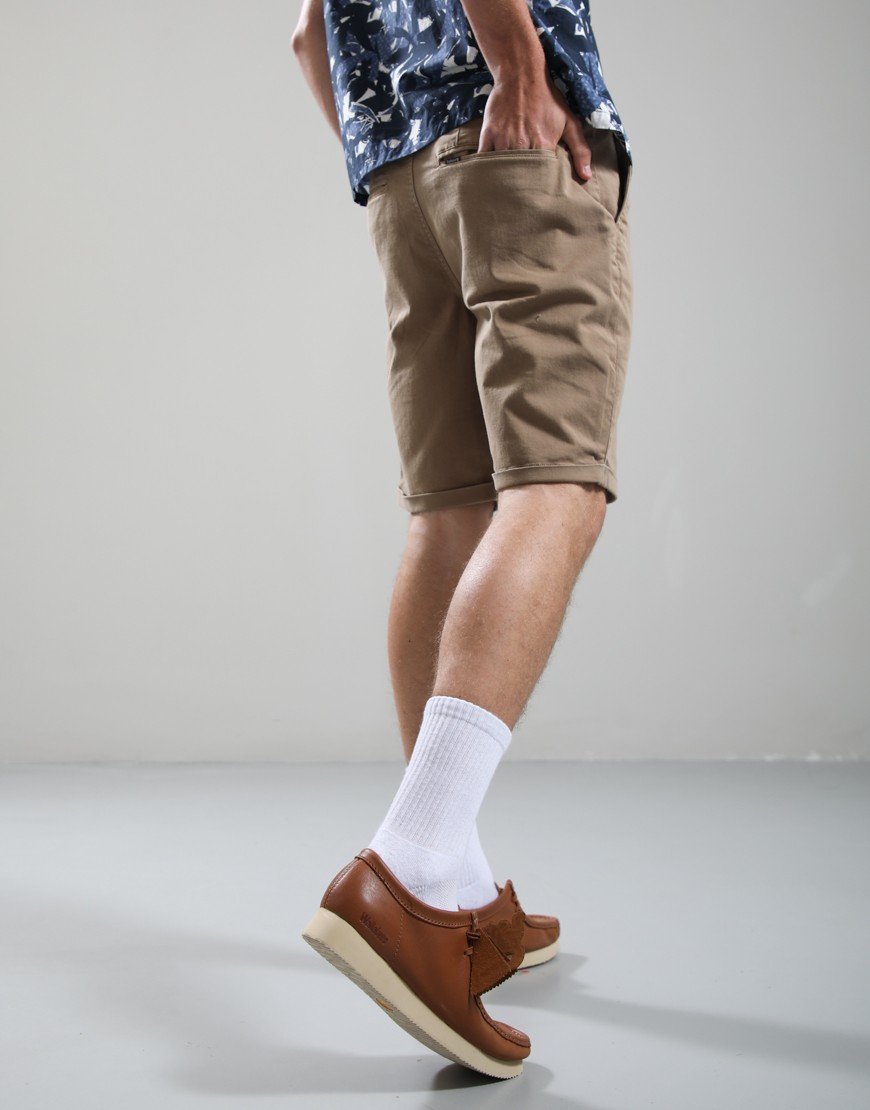 Barbour Washed Twill Chino Shorts Stone