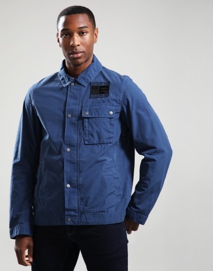 Barbour International Workers Casual Washed Cobalt