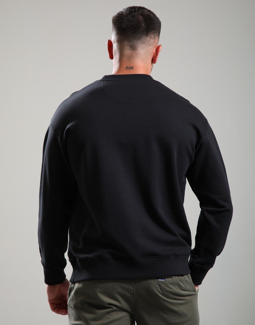 Barbour Water Resistant  Sweatshirt Black