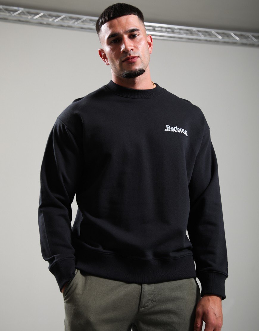 Barbour Water Resistant  Sweatshirt Black