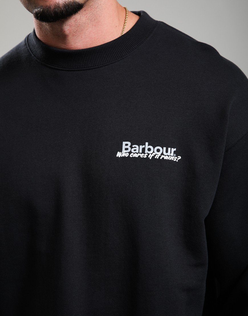 Barbour Water Resistant  Sweatshirt Black