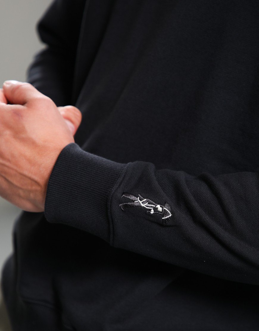 Barbour Water Resistant  Sweatshirt Black