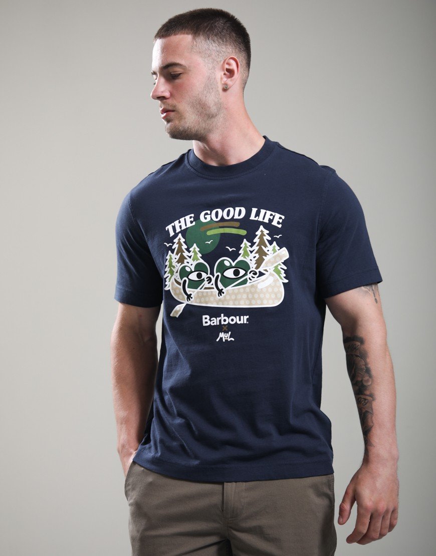 Barbour X MUL Good Life T-Shirt Navy