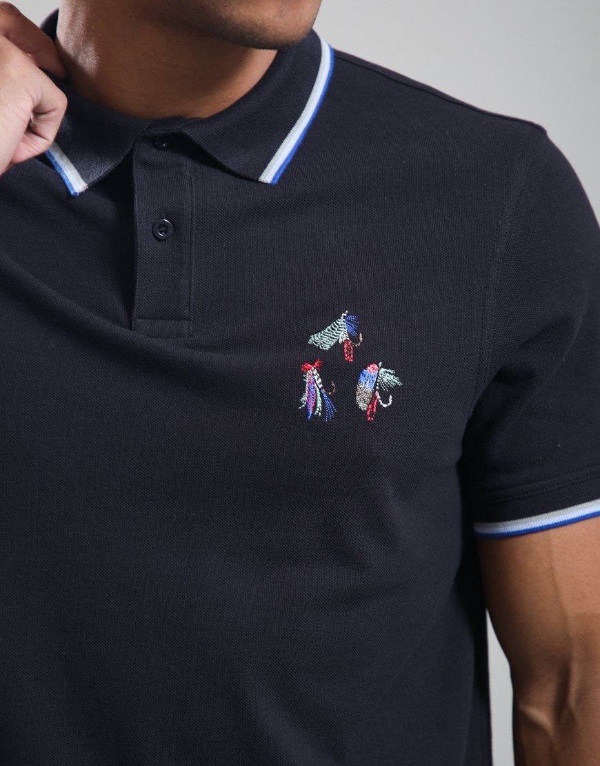 Paul Smith Loves Barbour Lure Polo Shirt Dark Navy
