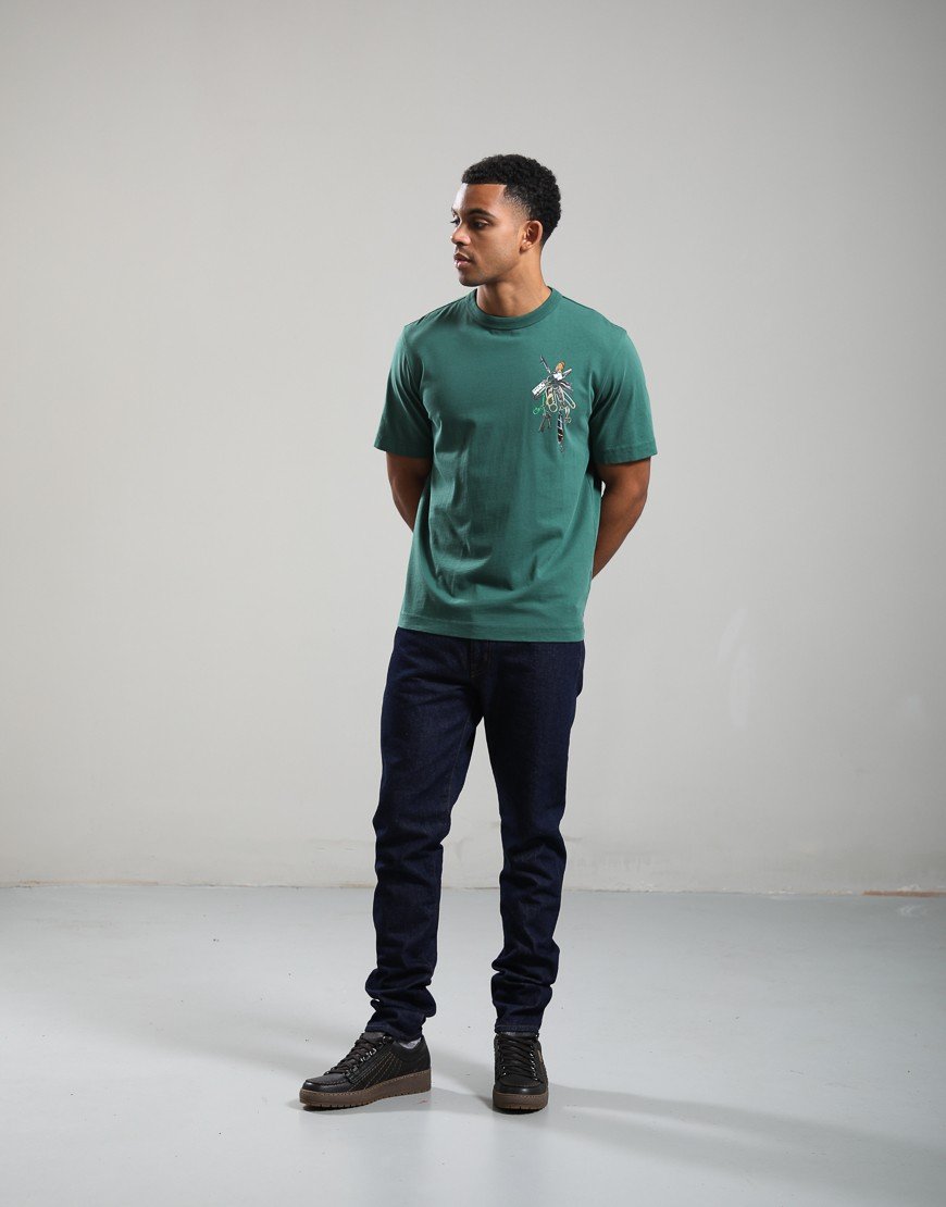 Paul Smith Loves Barbour Key T-Shirt Bottle Green