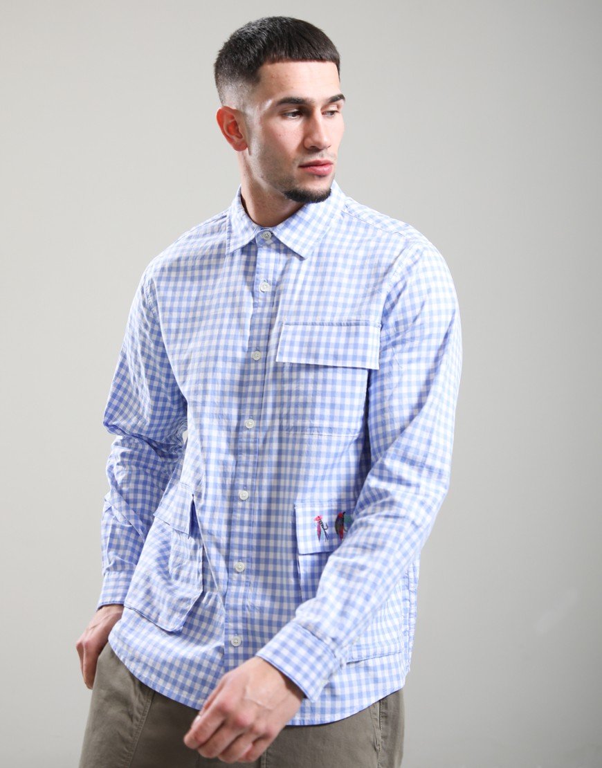 Barbour x Paul Smith Rawling Shirt Mid Blue