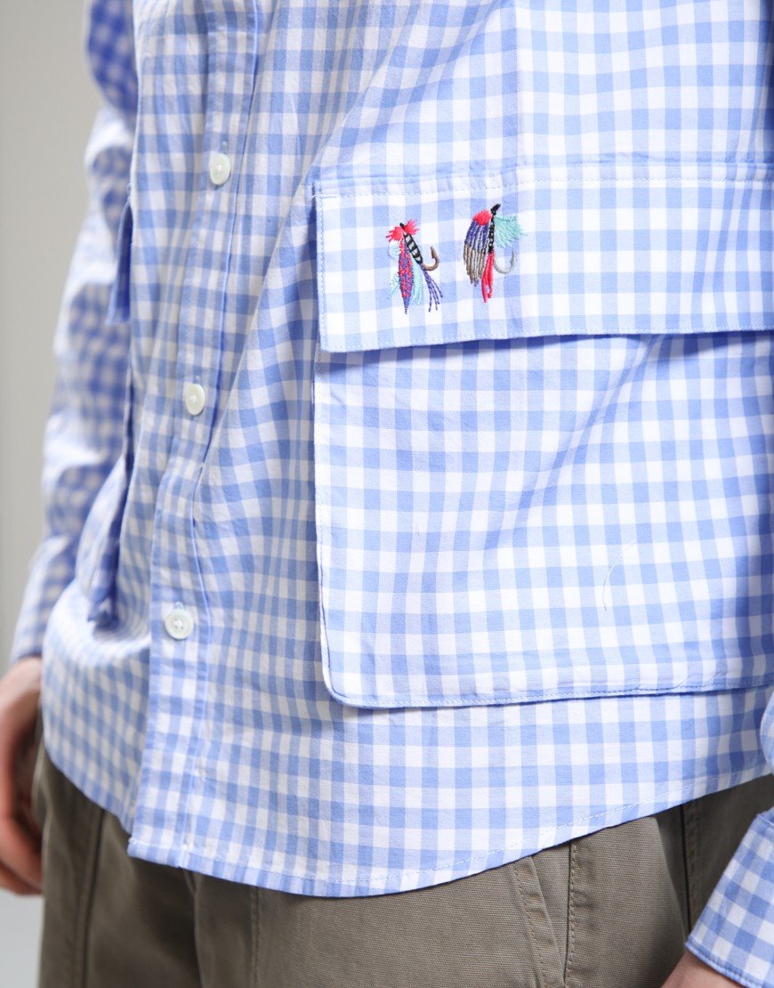 Barbour x Paul Smith Rawling Shirt Mid Blue