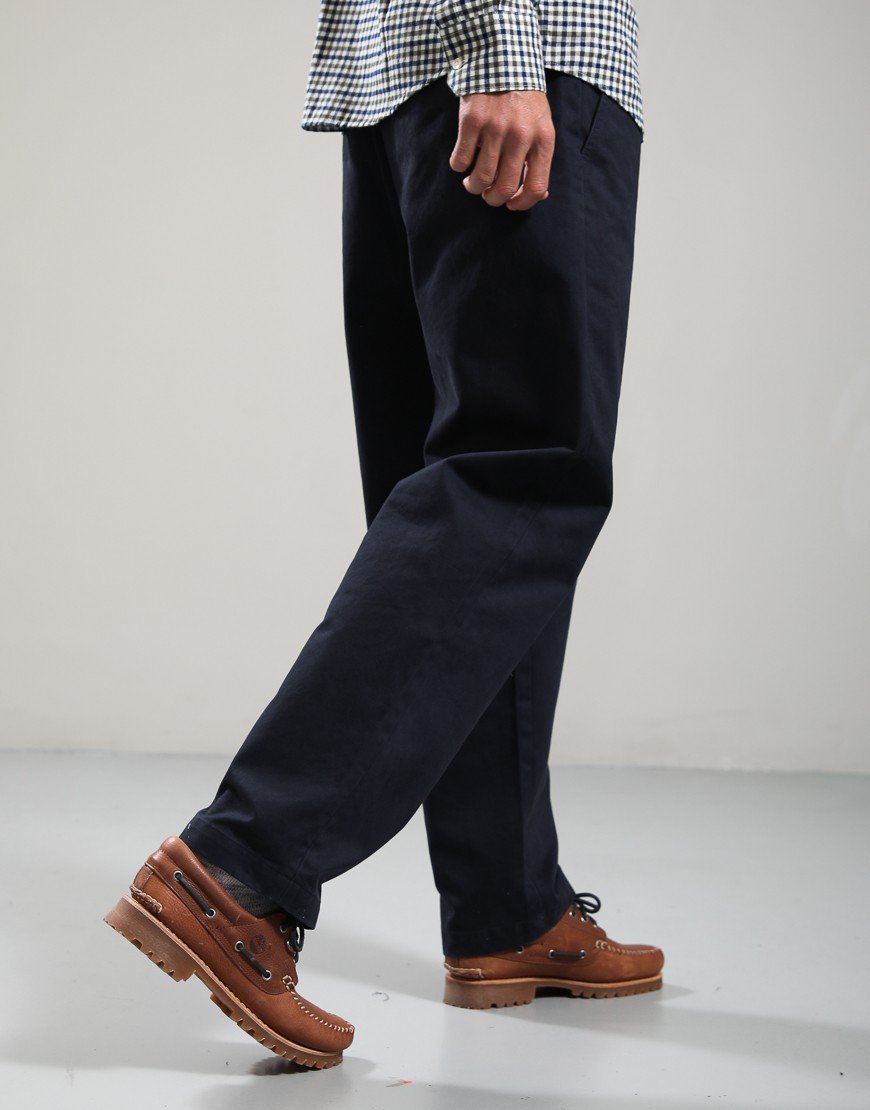 Barbour Yorklane Twill Trousers Dark Navy