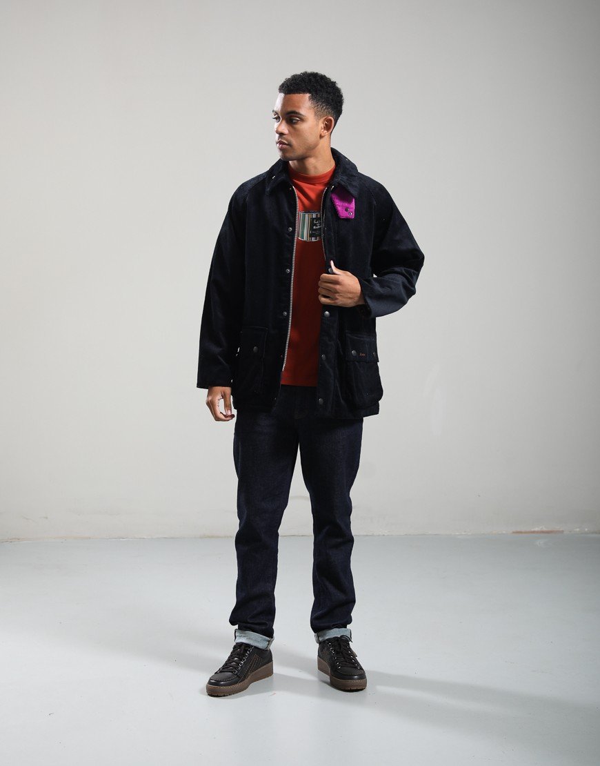 Paul Smith Loves Barbour Cord Beaufort Casual Jacket Dark Navy