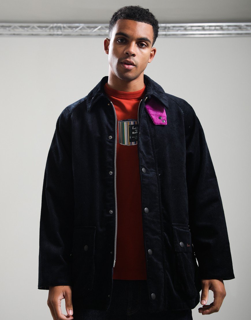 Paul Smith Loves Barbour Cord Beaufort Casual Jacket Dark Navy